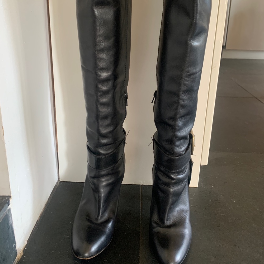 Coach Black Heeled Boots